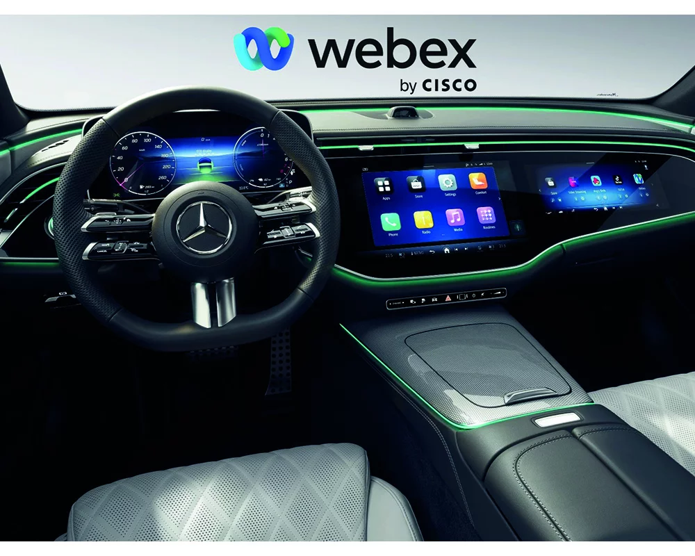 Mercedes-Benz и Cisco дадут разрешение на проведение видеоконференций посредством мультимедийных систем автомобилей